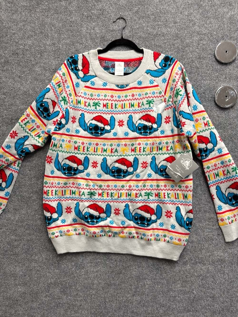 Disney Store Lilo & Stitch Light-Up Ugly Christmas Sweater Mele Kalikimaka